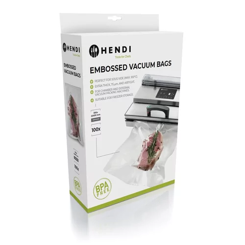 Embossed vacuum bags