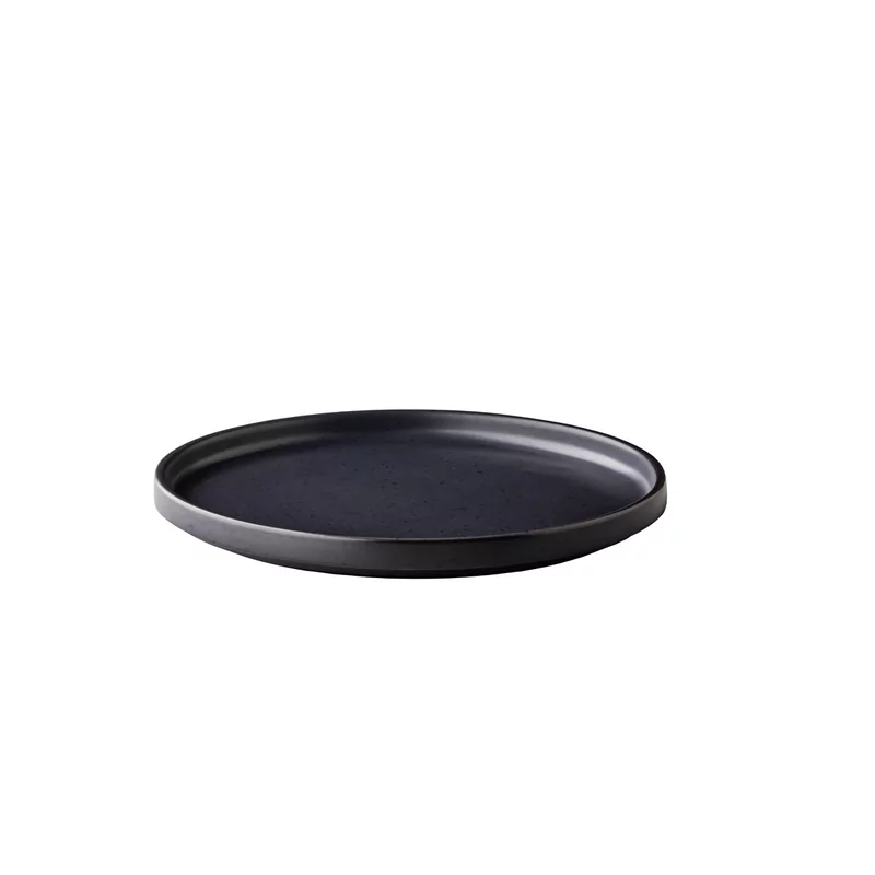 ShApes plate raised edge stackable black 25,4 x 3