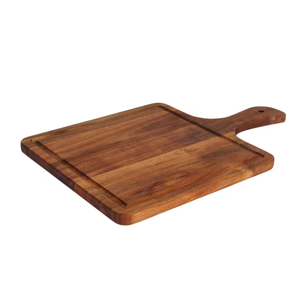 Acacia serveerplank m/handvat vierkant 37,4 x 25cm