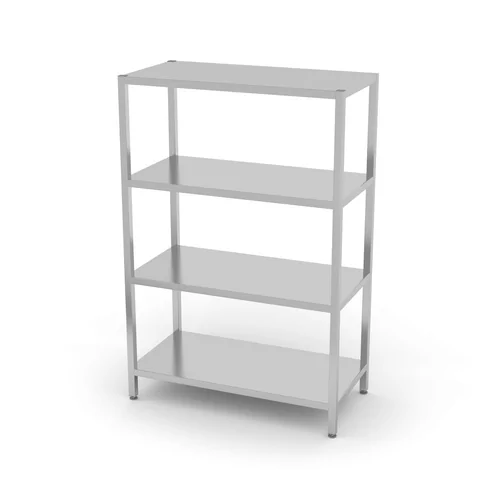 Rack de stockage avec 4 étagères pleines – vissé