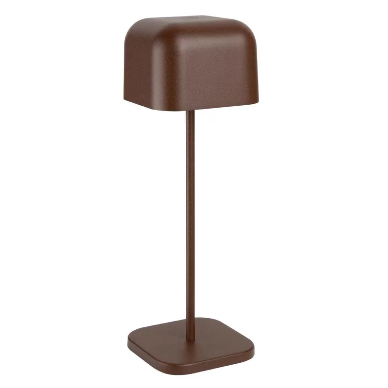 Lampe de table avec abat-jour carrÃ© Olympia Lucca marron 300mm