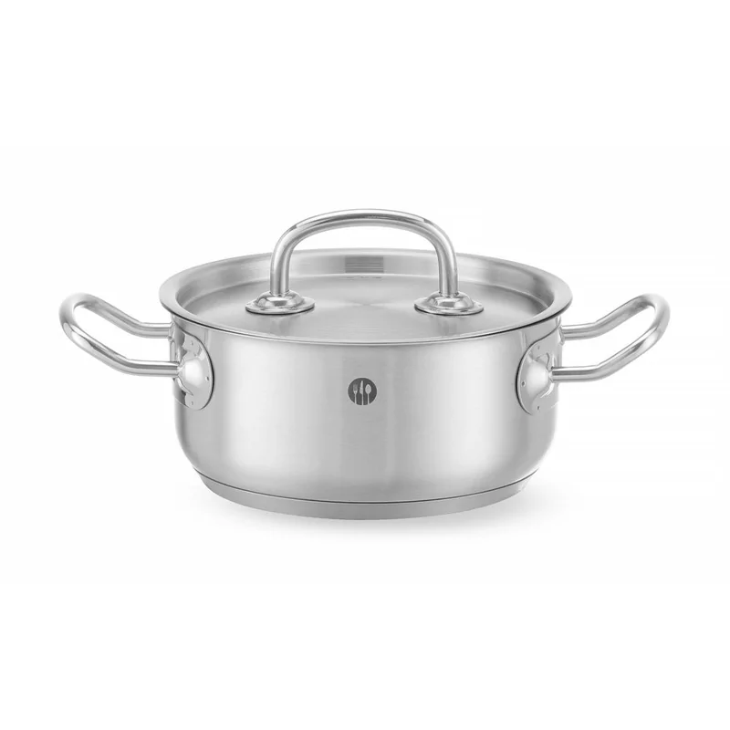 Stew pot low - with lid
