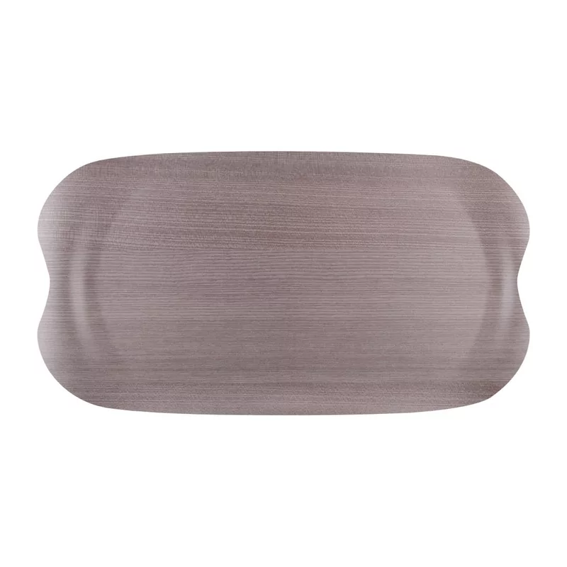 Roltex Wave dienblad grijs houtnerf 43x23cm
