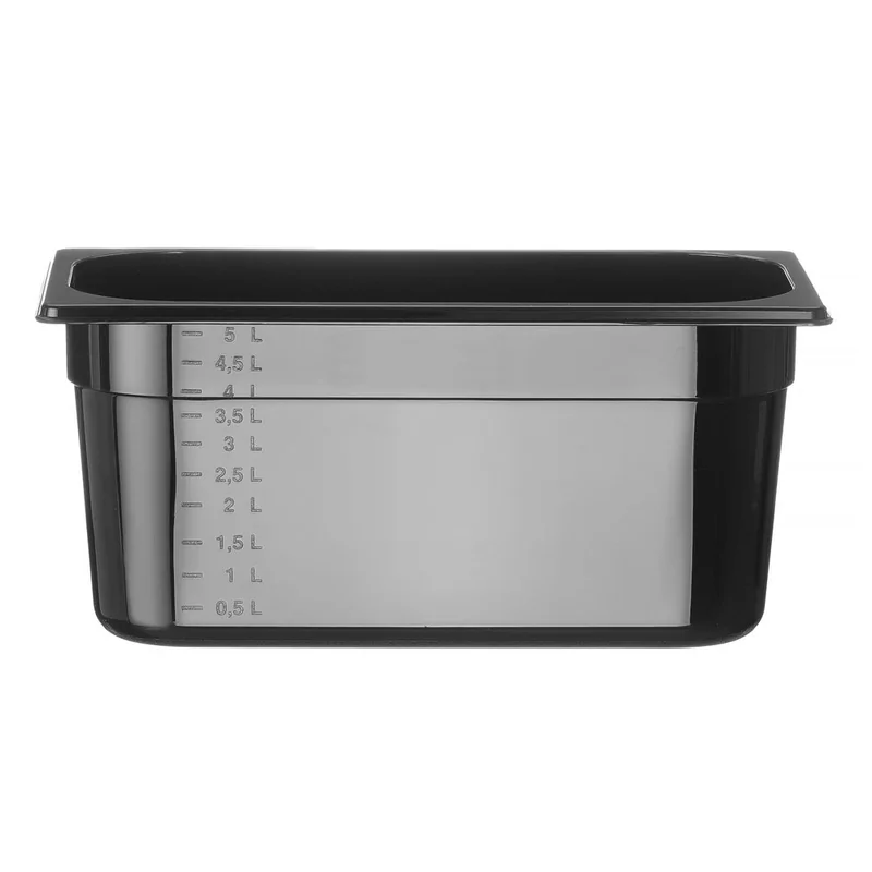Container GN 1/3 black polycarbonate