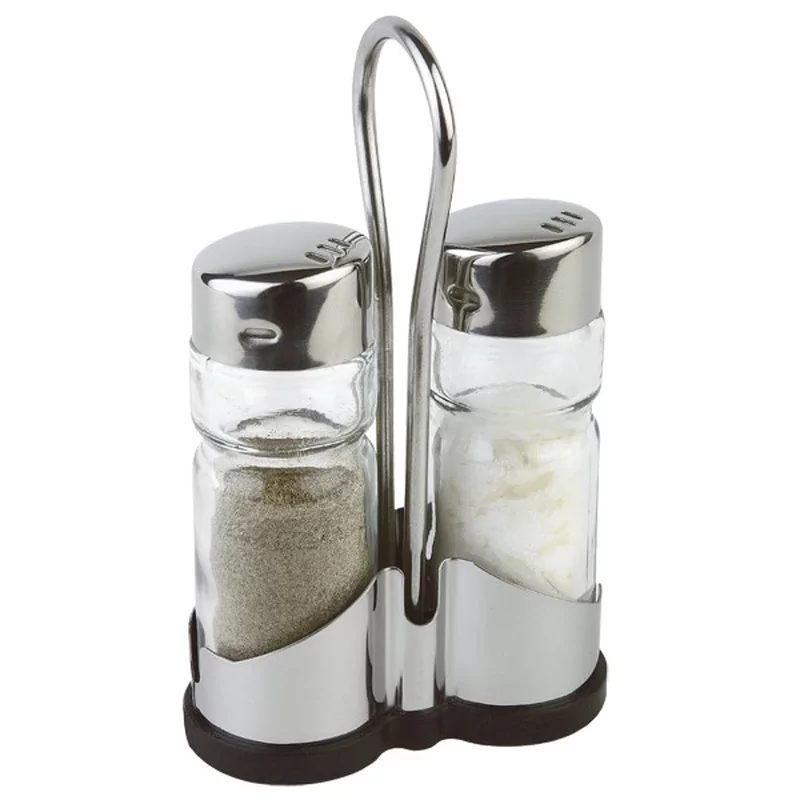 Menagere zout&peper glas inox