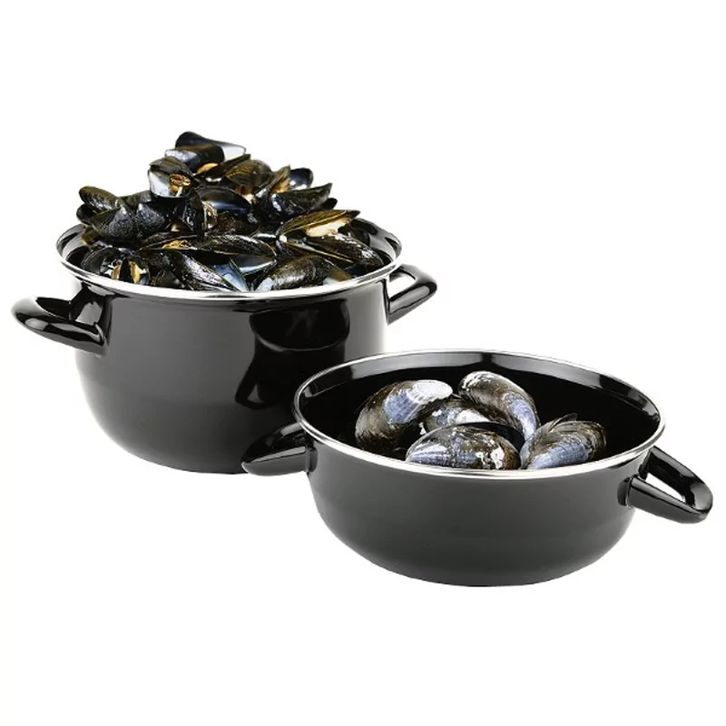 Mosselpot email 180mm binnen 2L voor 800 à 1000 gr mosselen
