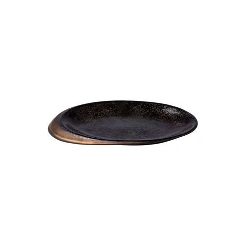 Gold Metallic bord ovaal zwart 25,8 x 18,5 cm