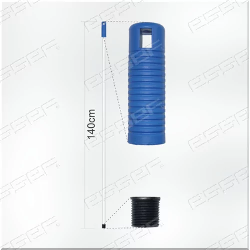 Manche en fibre 1.40bl+embout bleu