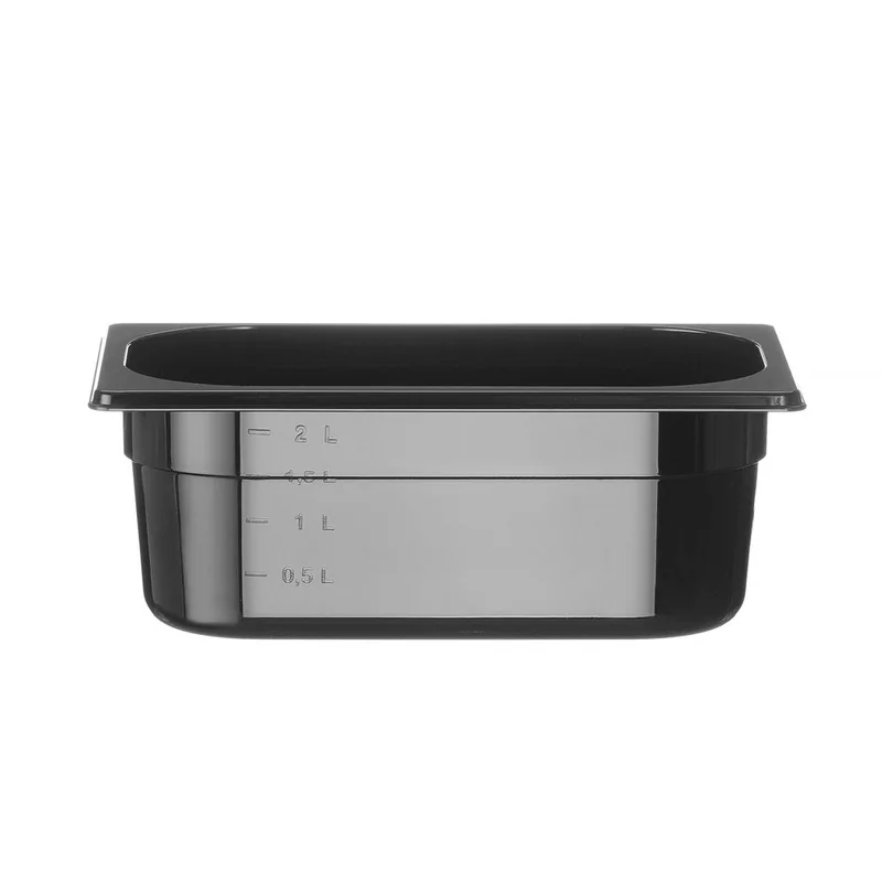Container GN 1/4 black polycarbonate