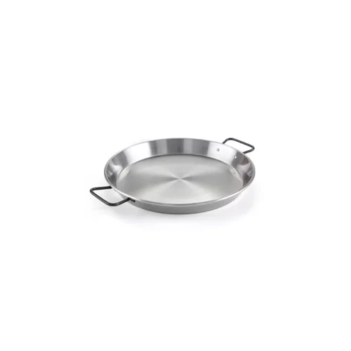 Poêle à paella metal poli induction D400xH50mm