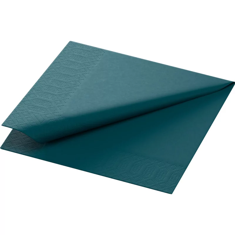 Servetten ocean teal 24x24cm 3ply 2000st