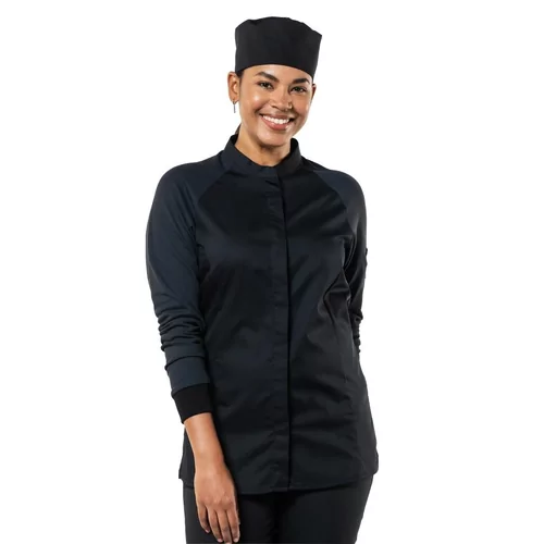 Veste de cuisine femme noire Chaud Devant Sorella UFX taille S