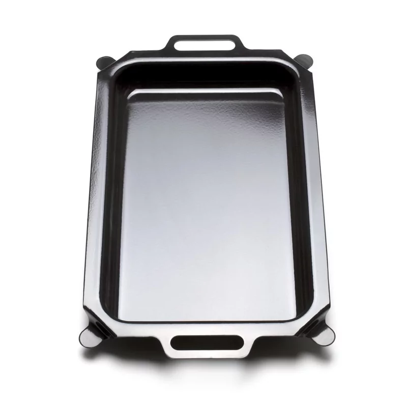 Enamelled roasting tray