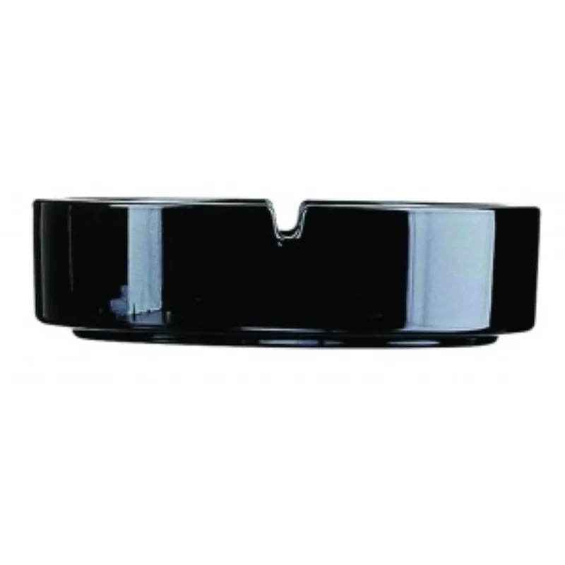 Asbak glas zwart D140mm