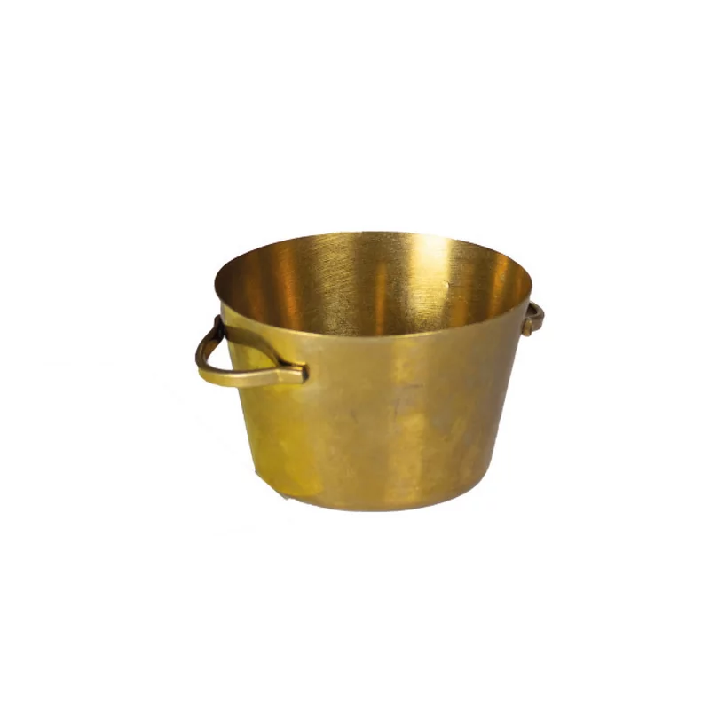 Presentation bucket vintage gold 9.5 x 9.5 x 6 cm