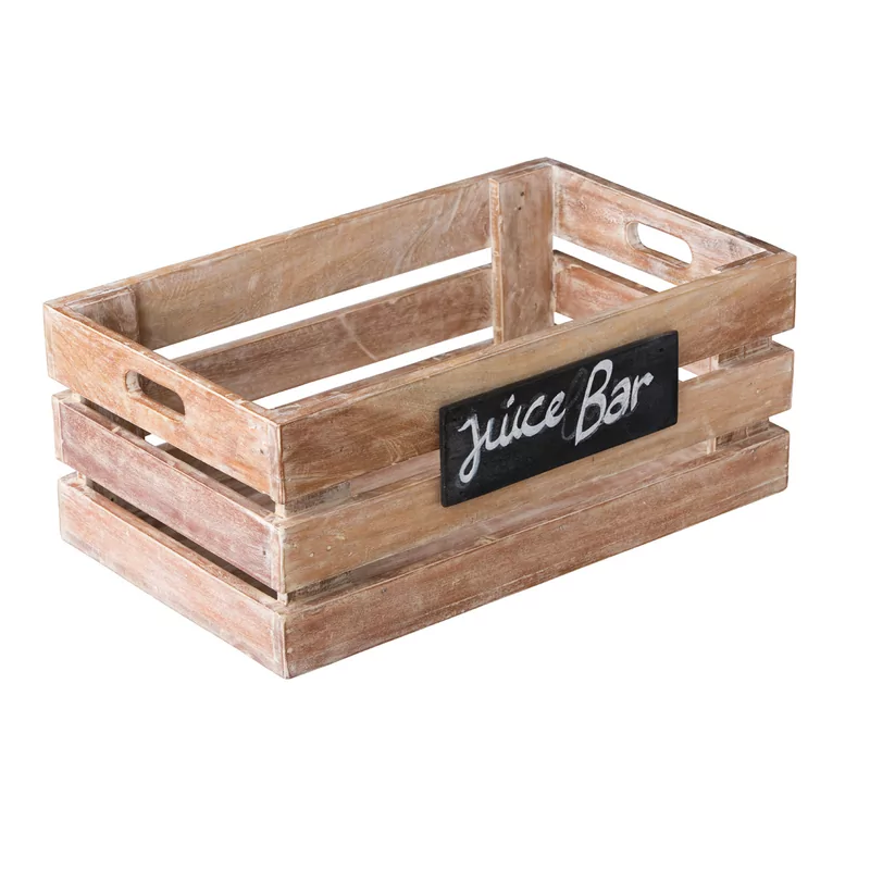 Mangowood crate with chalkboard mangowood 50 x 30 x 20 cm