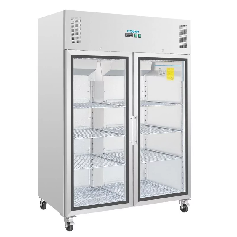 Vitrine rÃ©frigÃ©rÃ©e positive deux portes GN 2/1 Polar SÃ©rie G
