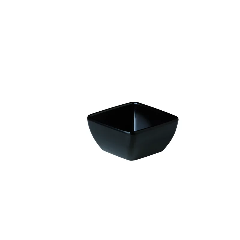 Gebogen vierkant bakje zwart 8,9 x 8,9 x 4,5 cm