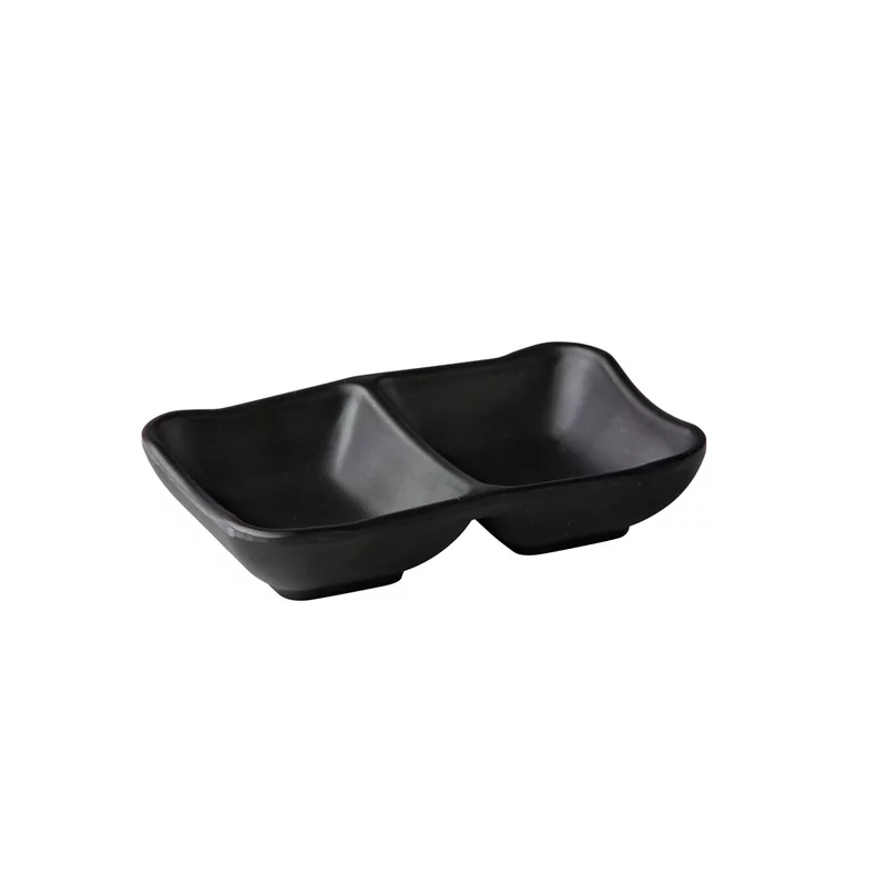 Bowl zen 2 compartments black 13 x 8,5 x 3 cm