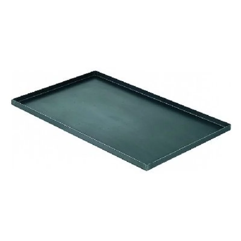 Bakplaat in blauw staal met rechte rand L400xB300xH20mm