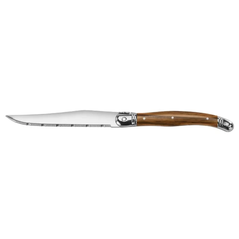 Laguiole couteau à steak look en bois L230mm