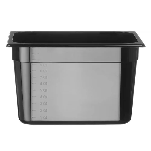 Container GN 1/2 black polycarbonate