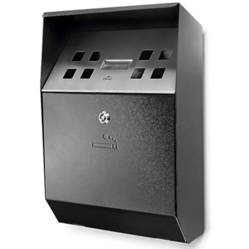 Cendrier mural noir L240xB80xH350mm