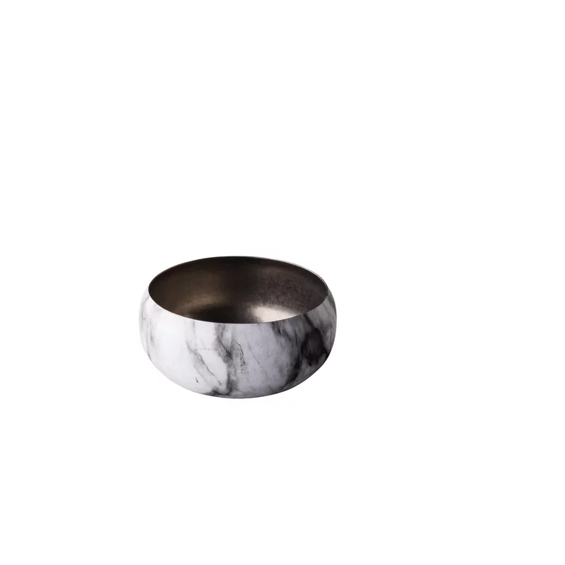 RVS kom vintage marble 10 cm 350ml
