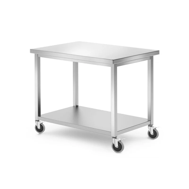 Mobile table, with shelf – bolted