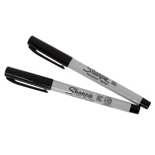 Sharpie ultrafijne permanente marker zwart (2 stuks)