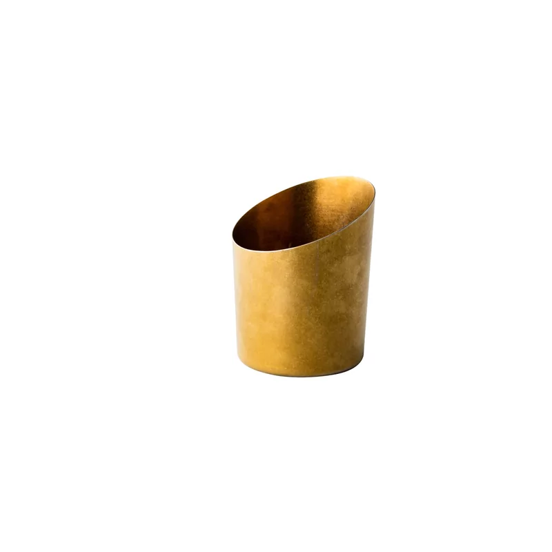 Serving cup slanted gold vintage Ø9,5cm
