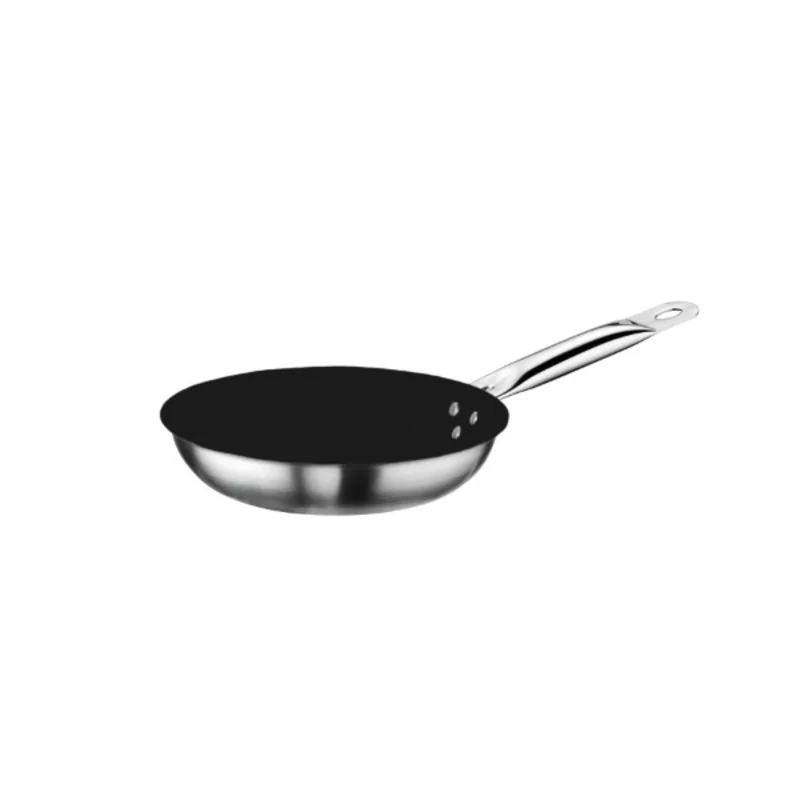 3ply non stick 18/10 inox poêle à frire anti-adhésive D280xH57mm