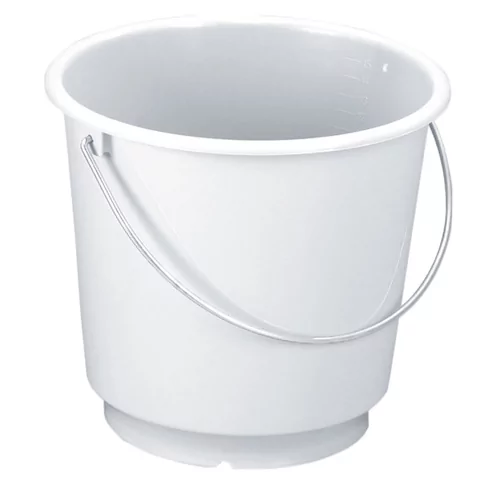 Seau plastic blanc gradué 12L