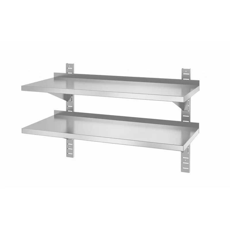 Étagère murale double, réglable, avec 2 supports
