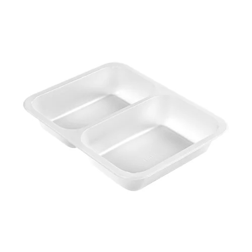Tray cater bio wh-2-comp 227x178x50 216s