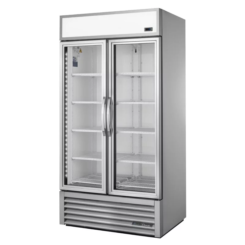 True koeling met 2 glazen deuren 991l aluminium gdm-35hc-tsl01