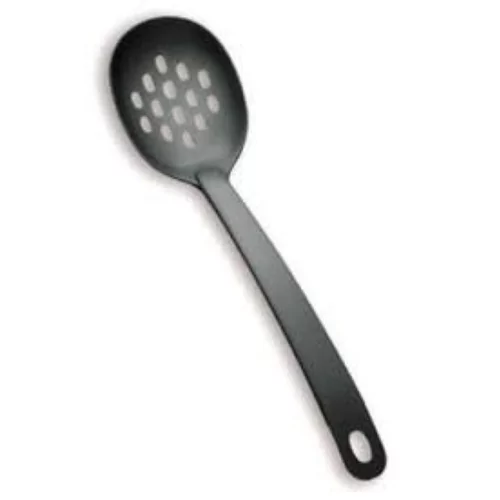 Black nylon serveerlepel geperforeerd L305mm max 210°C