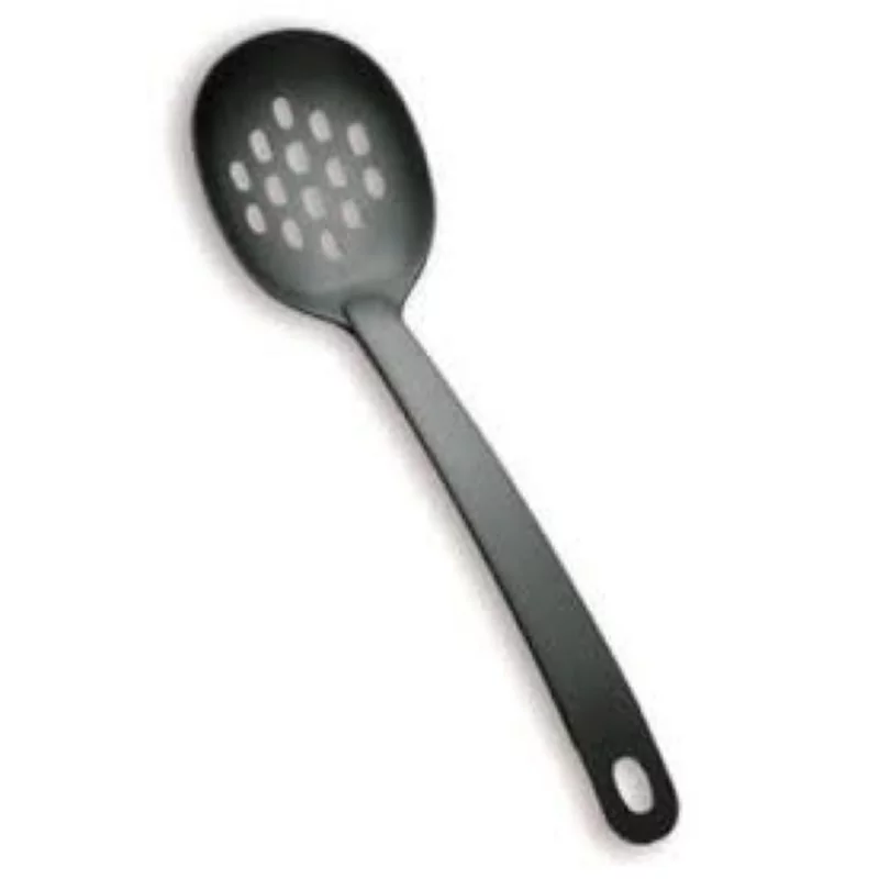 Black nylon serveerlepel geperforeerd L305mm max 210°C
