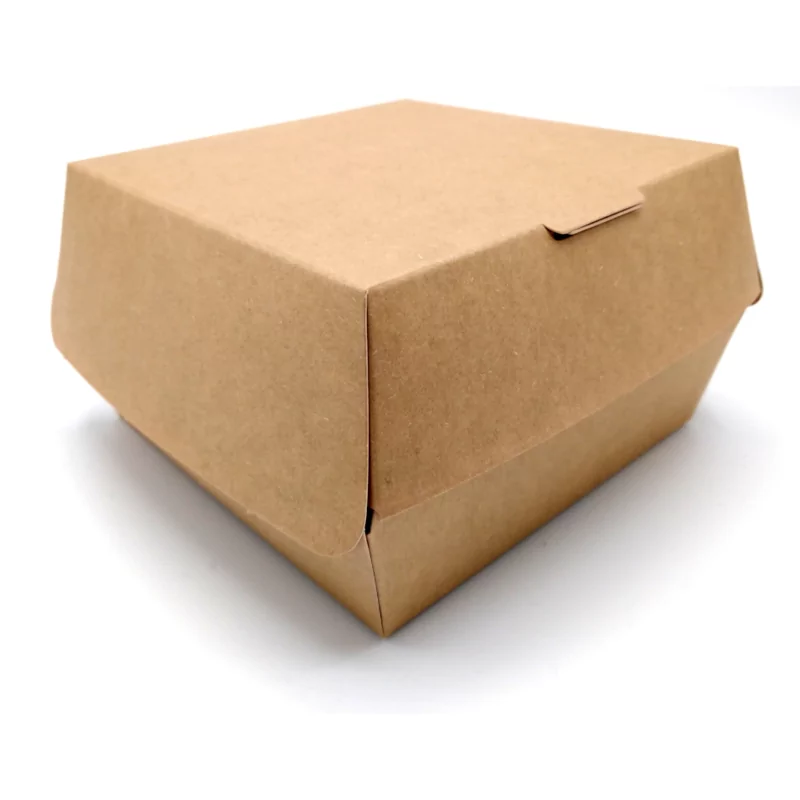 Hamburgerdoos kraft 117x117x76mm 300st