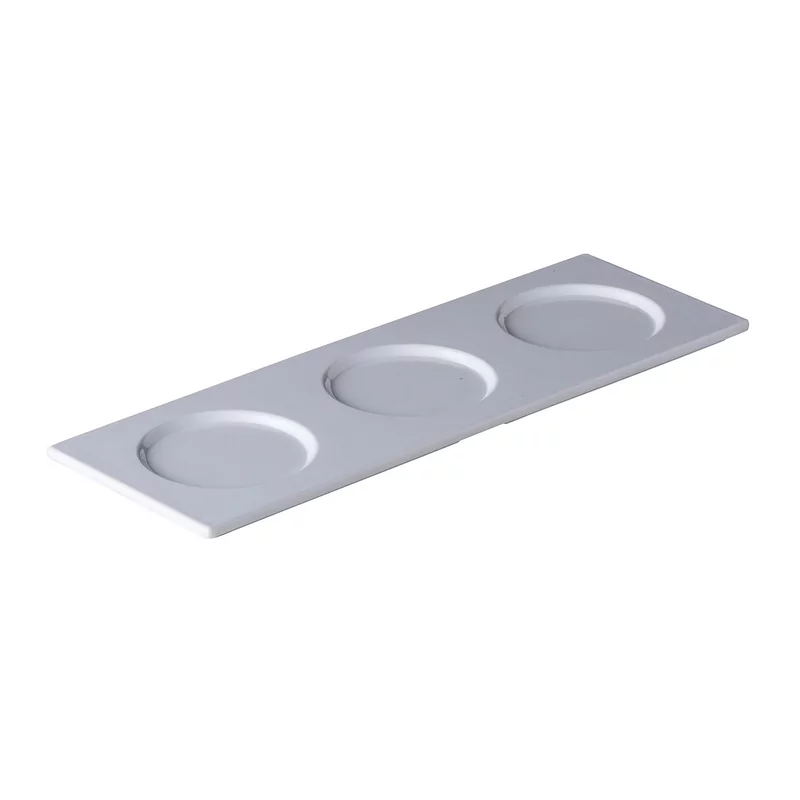 Serving tray with 3 cut-outs 34,2 x 11,7 cm