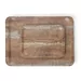 Serving tray with melamine laminate, non slip, with wood design
