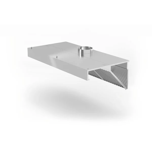 Wall-mounted extractor hood, angled